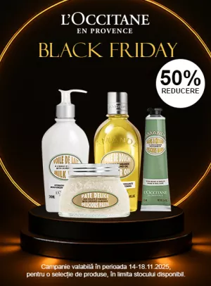 Black Friday cu reducere 50% la L'Occitane