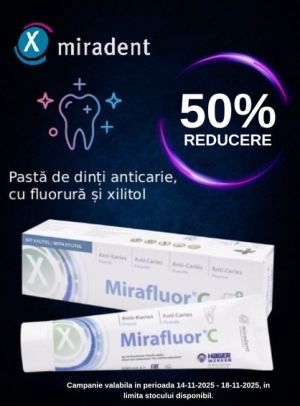 Black Friday cu reducere 50% la Miradent