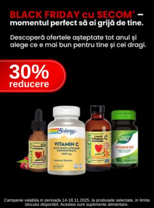 Black Friday cu reducere de 30% la Secom - Nature's Way, Solaray si Childlife