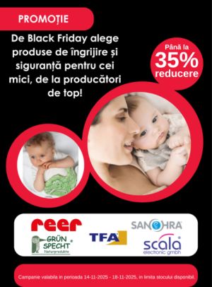 Black Friday cu reducere de pana la 35% la Reer, TFA, Sanohra, Grunspecht si Scala