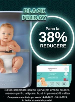 Black Friday cu reducere de pana la 38% la Baby Works