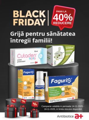 Black Friday cu reducere de pana la 40% la Antibiotice SA