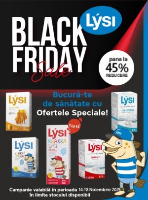 Black Friday cu reducere de pana la 45% la Lysi