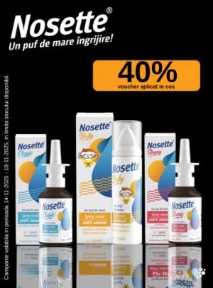Black Friday cu voucher aplicat in cos 40% la Nosette