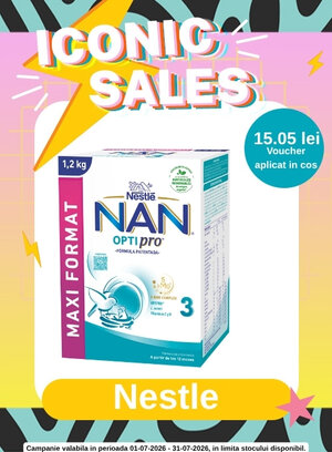 Iconic Sales cu 15.05 lei voucher aplicat in cos la Nestle Nan