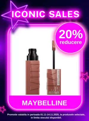 Iconic Sales cu 20% reducere la Maybelline