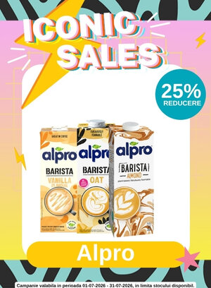 Iconic Sales cu 25% reducere la Alpro