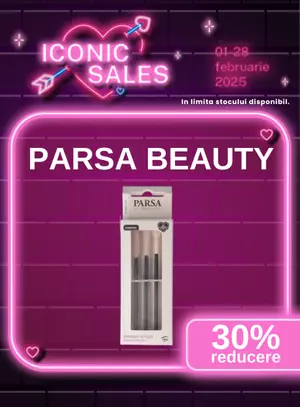 Iconic Sales cu 30% reducere la Parsa Beauty