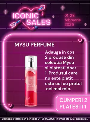 Iconic Sales cu promotie cumperi 2 platesti 1 la Mysu