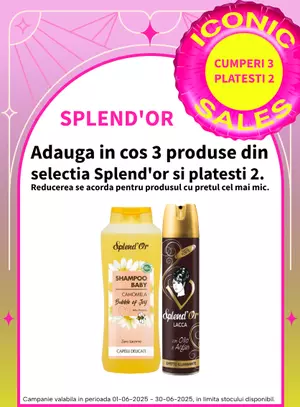 Iconic sales cu promotie cumperi 3 platesti 2 Splend or