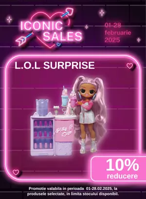 Iconic Sales cu reducere 10% la LOL Surprise