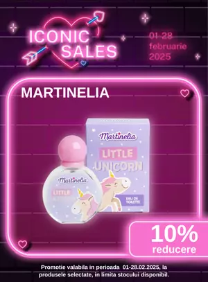 Iconic Sales cu reducere 10% la Martinelia