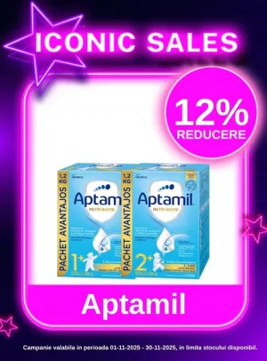 Iconic Sales cu reducere 12% la Aptamil
