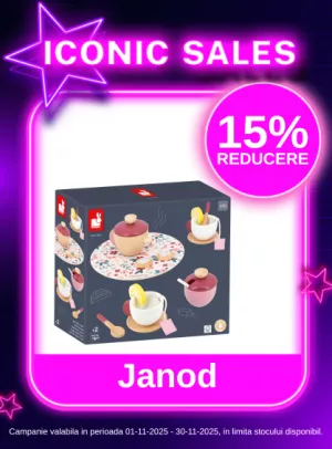 Iconic Sales cu reducere 15% la Janod