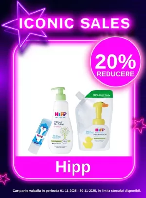 Iconic Sales cu reducere 20% la Hipp