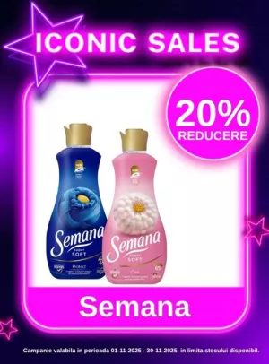 Iconic Sales cu reducere 20% la Semana