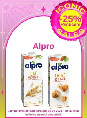 Iconic Sales cu reducere 25% la Alpro