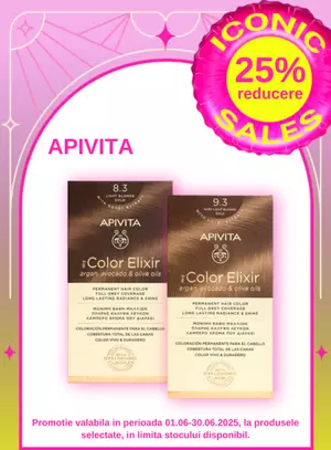 Iconic Sales cu reducere 25% la Apivita