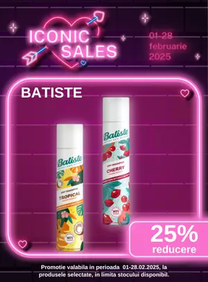 Iconic Sales cu reducere 25% la Batiste