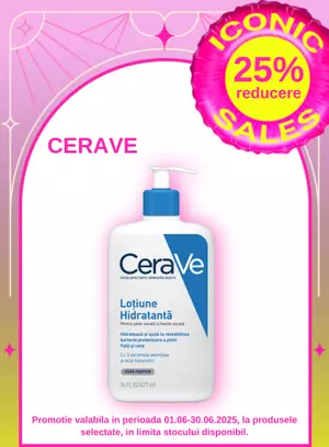 Iconic Sales cu reducere 25% la Cerave Lotiune Hidratanta