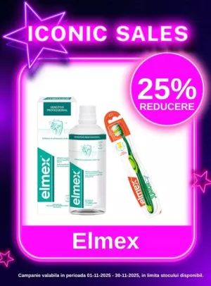 Iconic Sales cu reducere 25% la Elmex