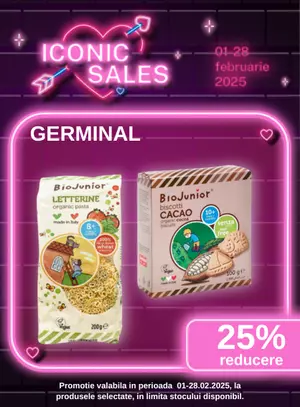 Iconic Sales cu reducere 25% la Germinal