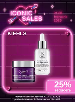 Iconic Sales cu reducere 25% la Kiehls