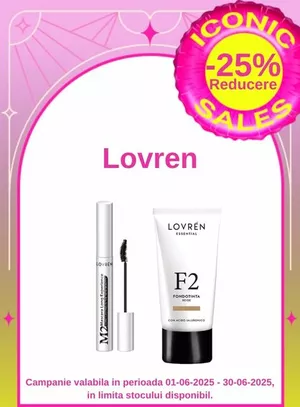Iconic Sales cu reducere 25% la Lovren