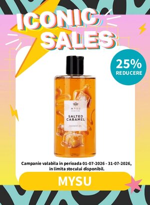 Iconic Sales cu reducere 25% la Mysu
