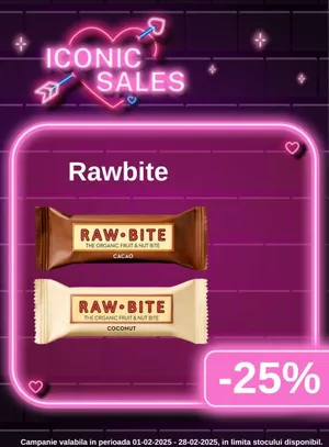 Iconic Sales cu reducere 25% la Rawbite