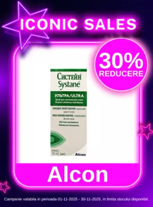 Iconic Sales cu reducere 30% la Alcon