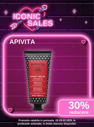 Iconic Sales cu reducere 30% la Apivita