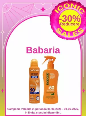Iconic Sales cu reducere 30% la Babaria