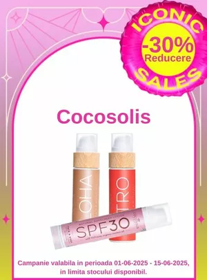 Iconic Sales cu reducere 30% la Cocosolis
