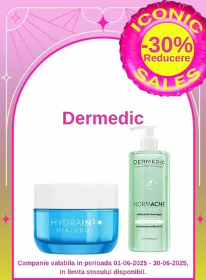 Iconic Sales cu reducere 30% la Dermedic