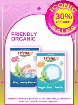 Iconic Sales cu reducere 30% la Friendly Organic