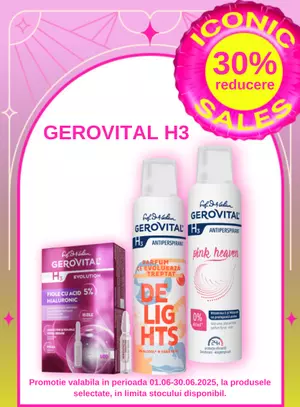 Iconic Sales cu reducere 30% la Gerovital H3