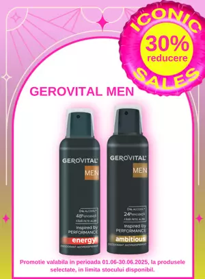Iconic Sales cu reducere 30% la Gerovital Men