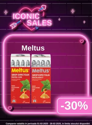 Iconic Sales cu reducere 30% la Meltus