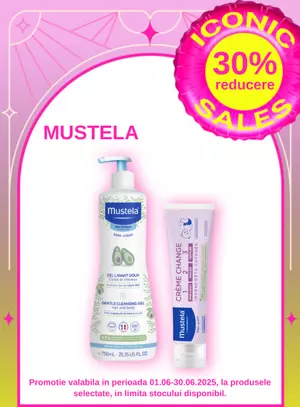 Iconic Sales cu reducere 30% la Mustela