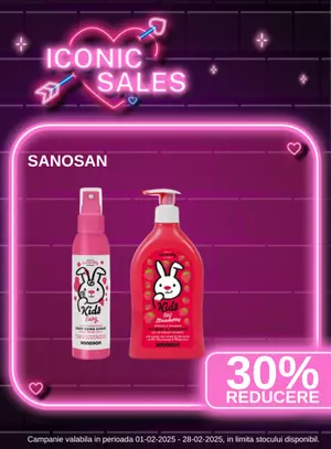 Iconic Sales cu reducere 30% la Sanosan