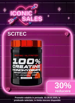 Iconic Sales cu reducere 30% la Scitec