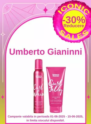 Iconic Sales cu reducere 30% la Umberto Gianinni