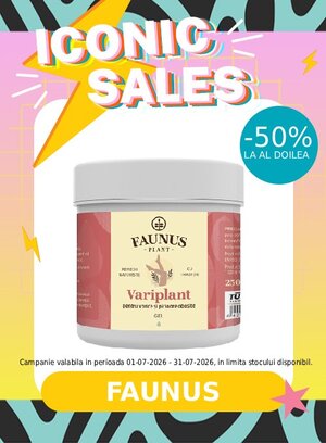 Iconic Sales cu reducere 50% la al doilea produs Faunus