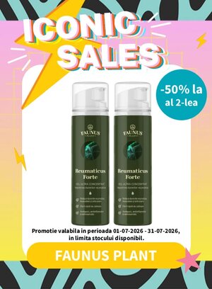 Iconic Sales cu reducere 50% la al doilea produs Faunus