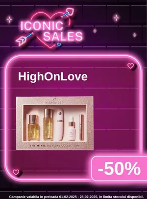 Iconic Sales cu reducere 50% la HighOnLove