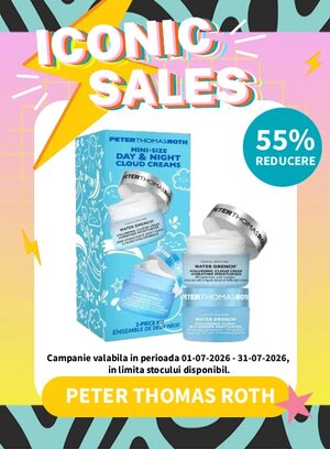 Iconic Sales cu reducere 55% la Peter Thomas Roth