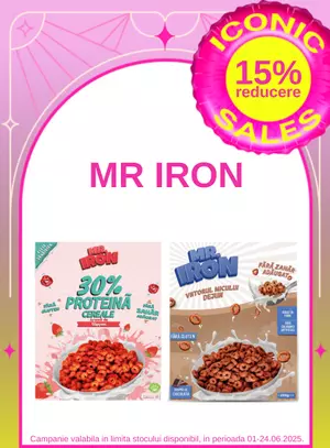 Iconic Sales cu reducere de 15% la Mr. Iron