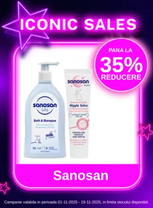 Iconic Sales cu reducere de pana la 35% la Sanosan