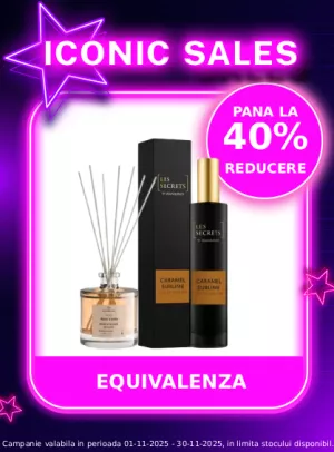 Iconic Sales cu reducere de pana la 40% la Equivalenza